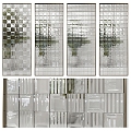 Screen glass partition 3d model