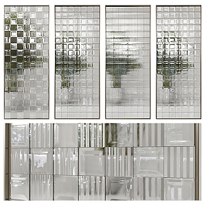 Screen glass partition 3d model