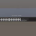 Black Industrial Network Switch With Multiple Ports And Rack Mount Design 3d model