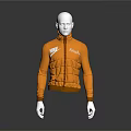 Bright Orange Nike Football Sports Jacket with Zipper Design on Mannequin