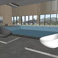 Modern Indoor Swimming Pool With Spacious Design Natural Light And Relaxing Atmosphere