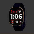 Electronic Smartwatch Featuring Blue Strap Fitness Tracking Time Display And Calorie Monitoring