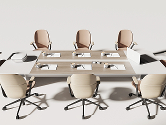 Modern Conference Table and Chair Conference Table 3d model