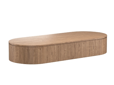 Modern outdoor solid wood stool 3d model