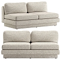 Modern Simple Double Sofa Sofa Simple Double Sofa Pillow 3d model