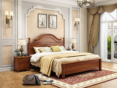 American background double bed model