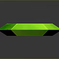 Green Hexagon Decorative Artifact Crafted From Wooden Stone With Surface Emblem