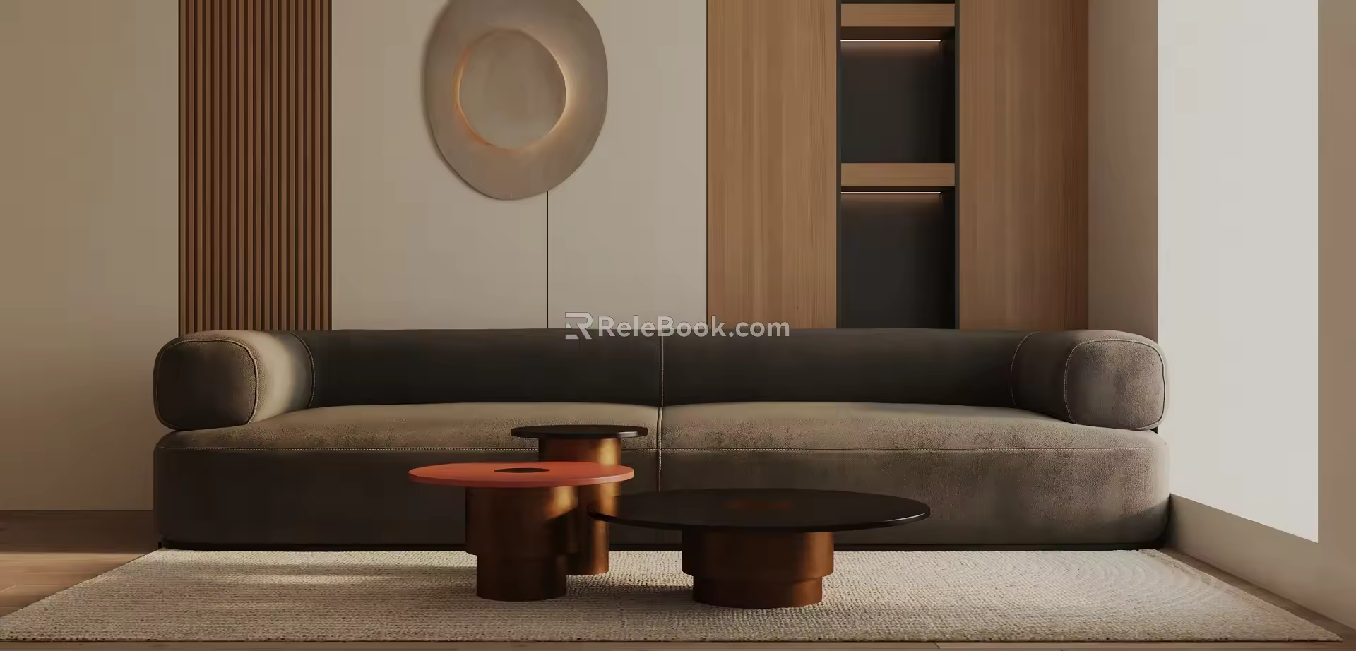 Three-seat sofa 3d model