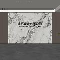 Modern Front Desk Background Wall Simple Background Wall Front Desk Reception Area Background Wall Company Front Desk Background Wall 3d model
