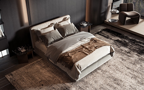 Style Commodity Bed 3d model