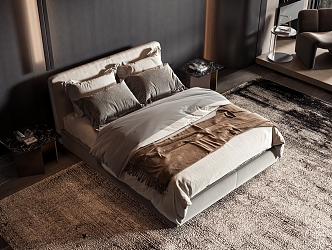 Style Commodity Bed 3d model