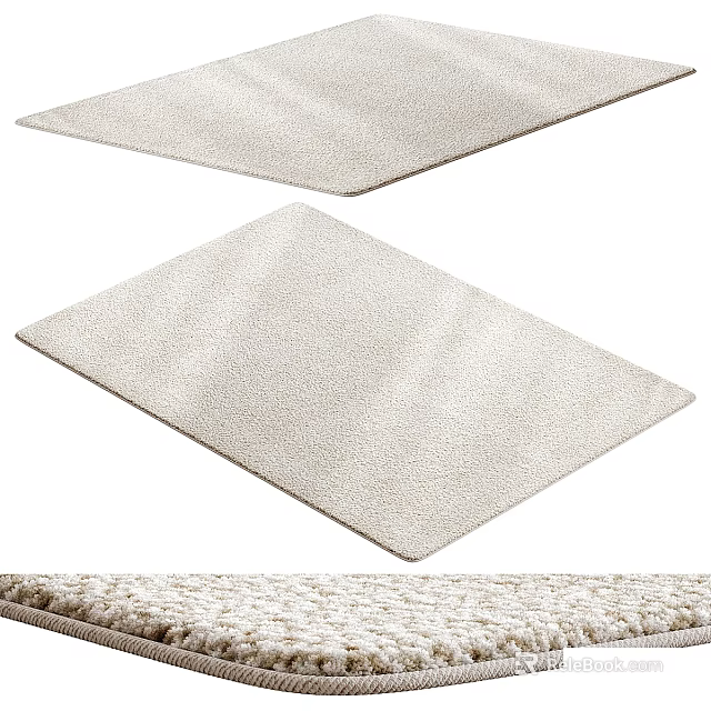 Light Neutral Square Carpet With Soft Texture For Living Room Home Decor 3d model 