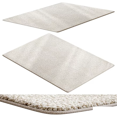 Light Neutral Square Carpet With Soft Texture For Living Room Home Decor 3d model