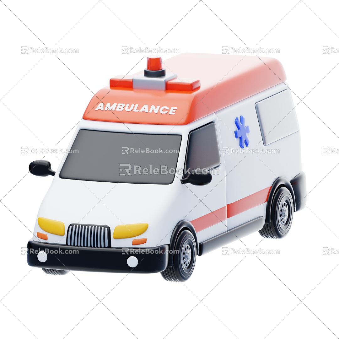 Modern Ambulance Toy Car Transportation 3d model