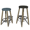 Modern Bar Stool Bar Stool High Stool 3d model