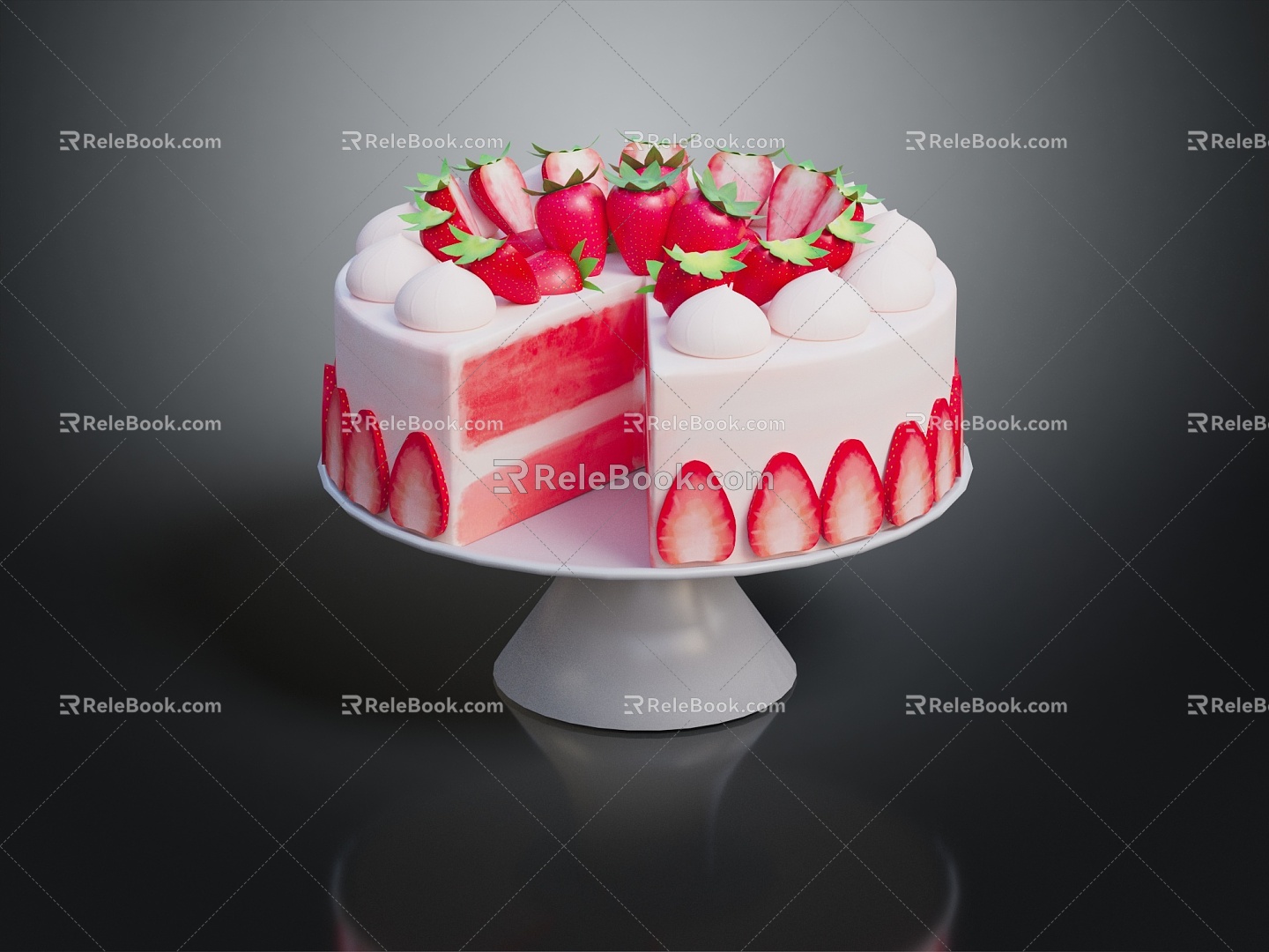 Birthday Cake Modern Cake 3d model