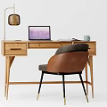 Desk and chair combination SU model 3d model