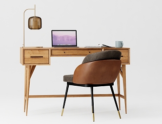 Desk and chair combination SU model 3d model