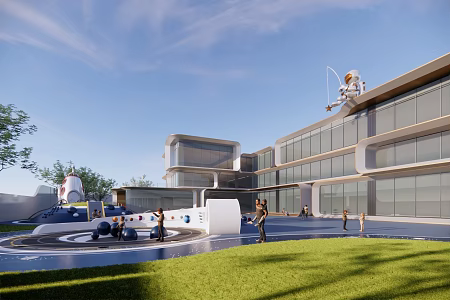 Kindergarten Building 3d model