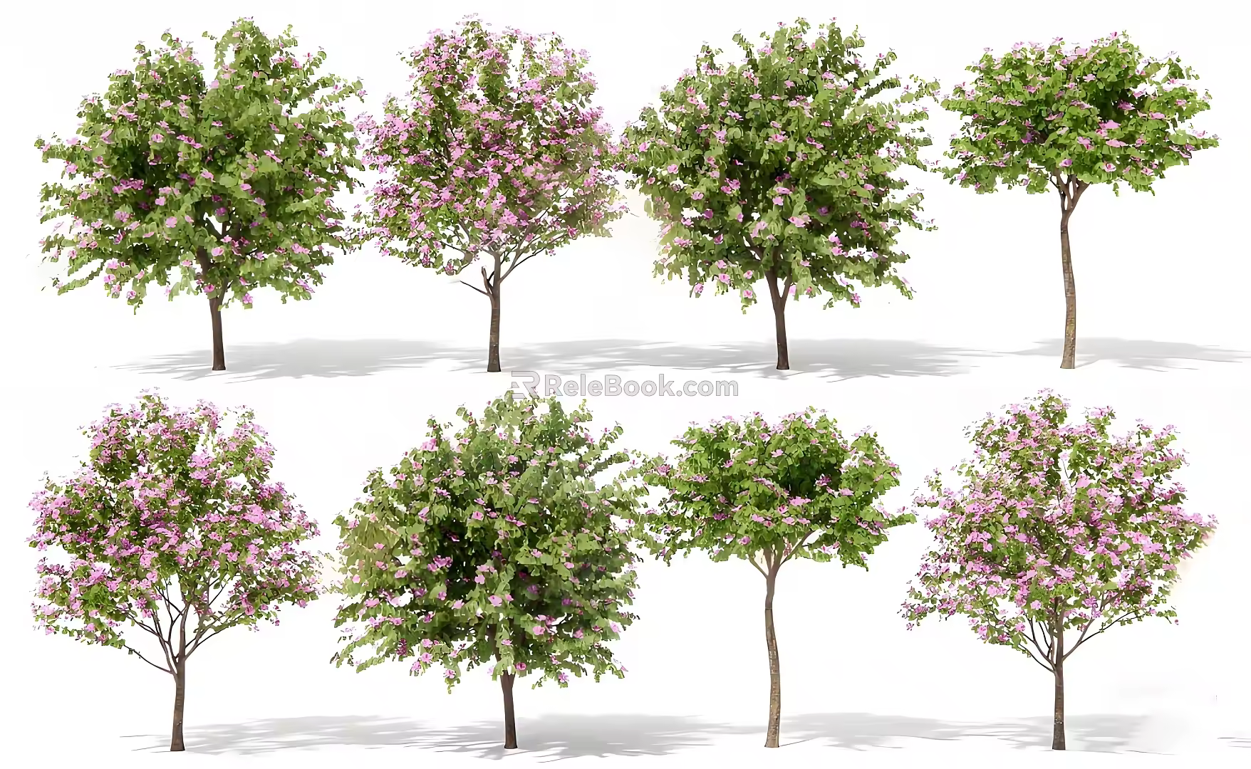 Modern Style Trees 3d model