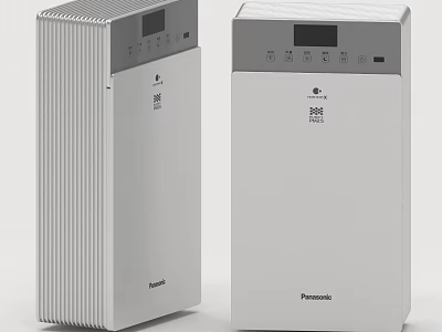 Two Panasonic Air Purifiers With Modern Design For Home Use 3d model