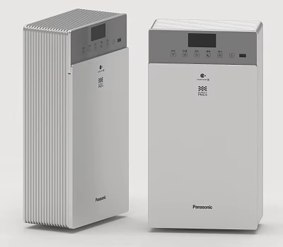 Two Panasonic Air Purifiers With Modern Design For Home Use 3d model