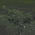 Rural Community Aerial Planning With Green Forests River Roads Houses And Green Spaces