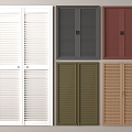 Louver shutter door 3d model