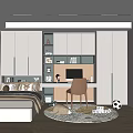 Cozy Tatami Bedroom Interior Design With Storage Cabinets Desk Chair And Books