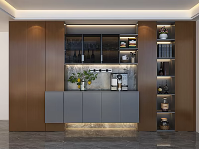 Italian Sideboard Wine Cabinet 3d model