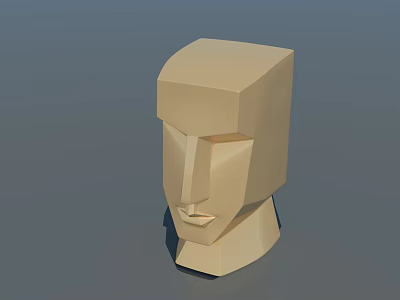 Modern Minimalist Geometric Head Sculpture Decorative Ornament Set For Home Decor 3d model