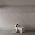 Modern Wall Lamps With Black Base And Clear Glass Shade On Concrete Wall