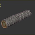 Round Wood Stakes Wood Section Wood Wood Wood Wood Stick Wood Block Bark Sump Dead Wood 3d model