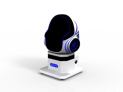 VR Amusement Equipment Featuring Black White Blue Design And Vive Brand 3d model