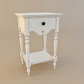 Cozy White Double Bed with Heart Headboard Pink Polka Dot Mattress Nightstand and Dresser