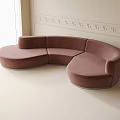 Modern Multiplayer Sofa Curved Sofa 3d model