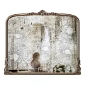 Elegant Ornate Mirror With Intricate Carved Frame For Vintage Interior Decoration