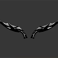 Stylish Shiny Black Decorative Wings Accessory For Cosplay And Decoration