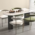Modern Dining Table and Chair Alien 3d model