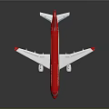 Virgin Orbit Airplane Model With Red Body And White Wings Tail Displayed On Dark Surface