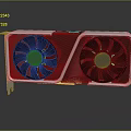 Graphics Card With Dual Fans Carbon Fiber Design And Metal Frame