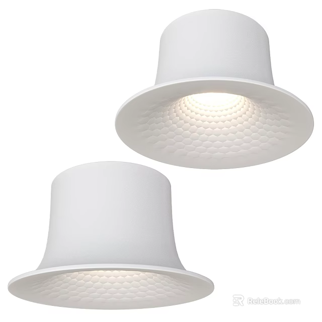 White Modern LED Downlights And Spotlights With Sleek Design For Home Ceiling Lighting 3d model 