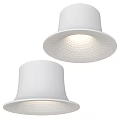 White Modern LED Downlights And Spotlights With Sleek Design For Home Ceiling Lighting