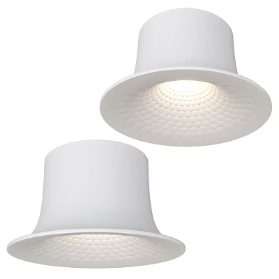 White Modern LED Downlights And Spotlights With Sleek Design For Home Ceiling Lighting 3d model