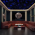 Modern Bar Interior Design With Stylish Lighting Fixtures Tables Chairs Bar Counter And Windows