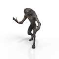 Dark Mythical Monster Character With Sharp Claws Menacing Stance And Fierce Expression 3d model