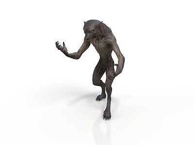 Dark Mythical Monster Character With Sharp Claws Menacing Stance And Fierce Expression 3d model