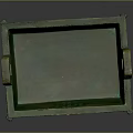 Ancient Bronze Vessel With Square Shape Decorative Handles Intricate Ornaments And Green Patina