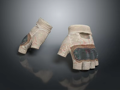 Protective Half Finger Gloves With Breathable Material For Sports And Daily Use 3d model