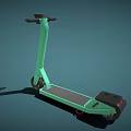 Green Electric Scooter Featuring Modern Design And Lightweight Frame For Urban Commuting